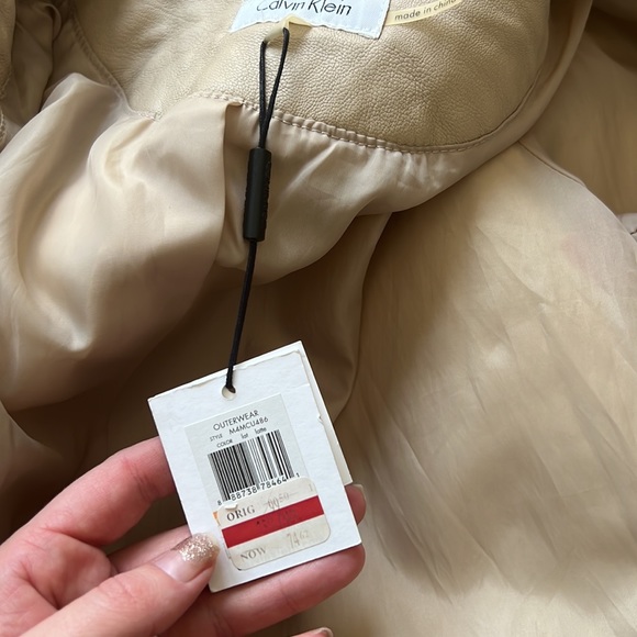 Calvin Klein Faux leather jacket Small NWT - Picture 5 of 6